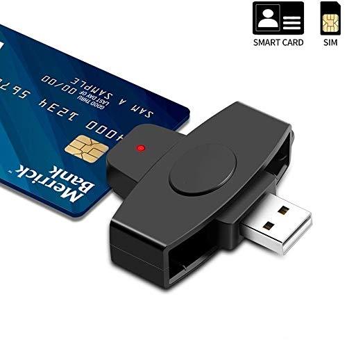 VOASTEK USB 3.0 Smart Card Reader | Electronic ID Card Reader and CAC Smart Card Reader | SD/Micro SD/M2/MS/SIM Card Adapter | Compatible with Windows (32/64bit) XP/Vista/7/8/10, Linux and Mac OS