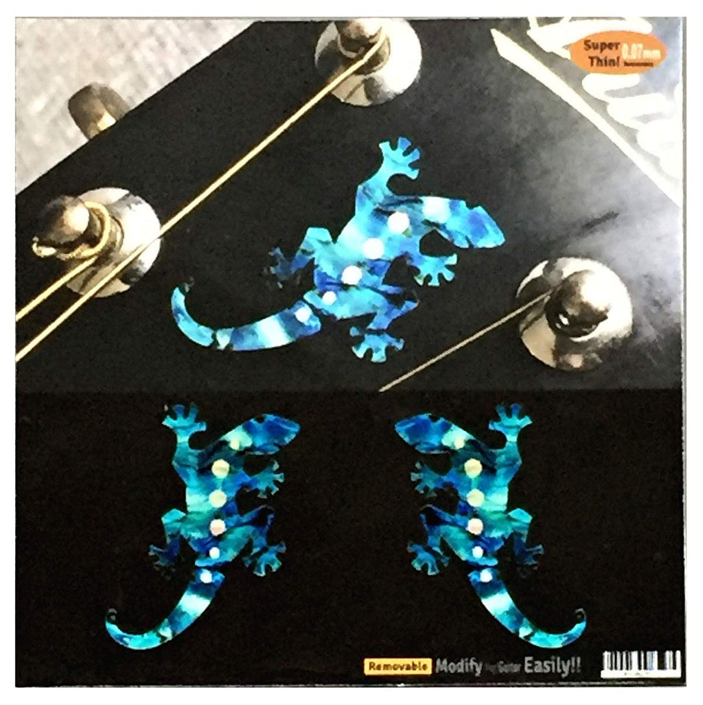 Lizard Gecko (BL) Inlay Stickers Decal L&R SET Guitar & Bass