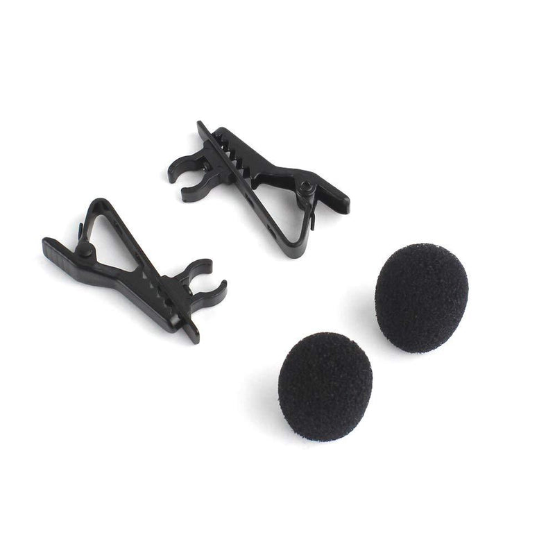 [AUSTRALIA] - Professional Mic Clips for Small Mini Lavalier Lapel Omnidirectional Condenser Microphone for Apple iPhone Android Windows Smartphones Noice Noise Cancelling Mic Holder Quick Release (2 PACK) 