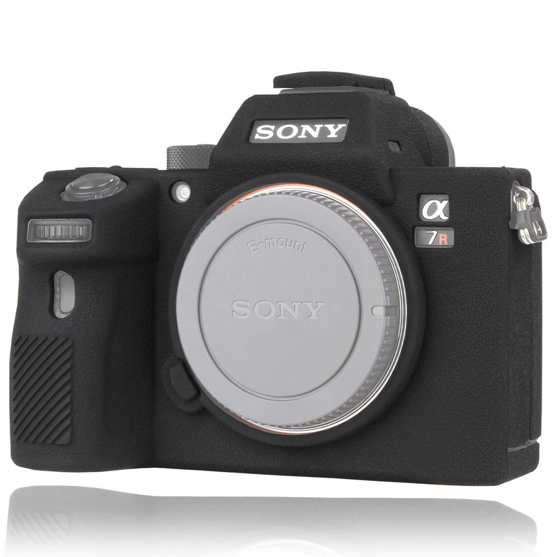 Easy Hood Camera Case for Sony Alpha a7III a7 III a7R III a7RIII ILCE-7RM3 a73 a7R3 a7R Mark III Soft Silicone Rubber Protective Body Housing Case Skin Camera Protector Cover (Black) Black