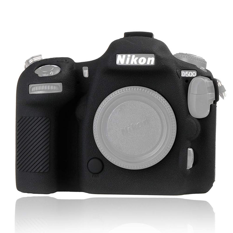 [AUSTRALIA] - Easy Hood Camera Case for Nikon D500 Soft Silicone Rubber Camera Protective Body Case Skin for Nikon D500 Camera Bag Protector Cover (Black) Black 