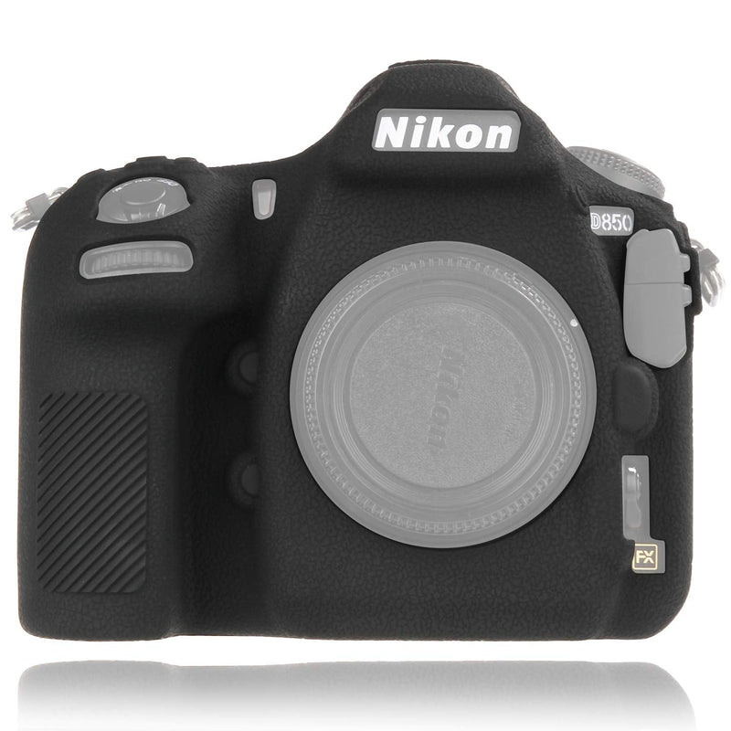 Easy Hood Camera Case for Nikon D850 Soft Silicone Rubber Camera Protective Body Case Skin for Nikon D850 Camera Bag Protector Cover (Black) Black