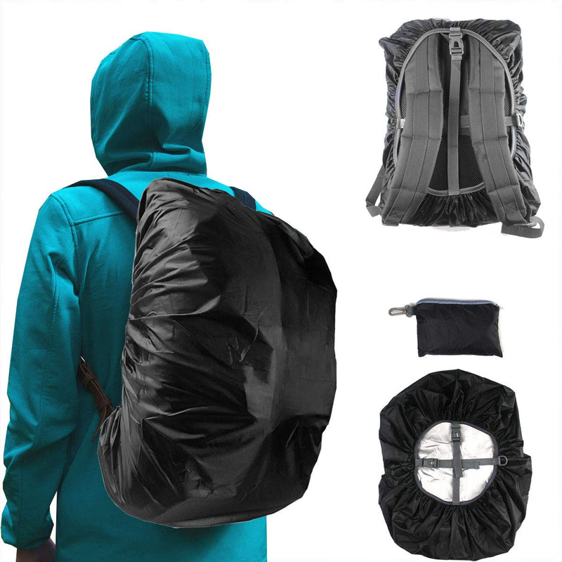 Frelaxy Waterproof Backpack Rain Cover, Upgraded Triple Waterproofing, Antislip Cross Buckle Strap, Ultralight Compact Portable, for Hiking, Camping, Biking, Outdoor, Traveling Black S (For 15L-25L backpack )
