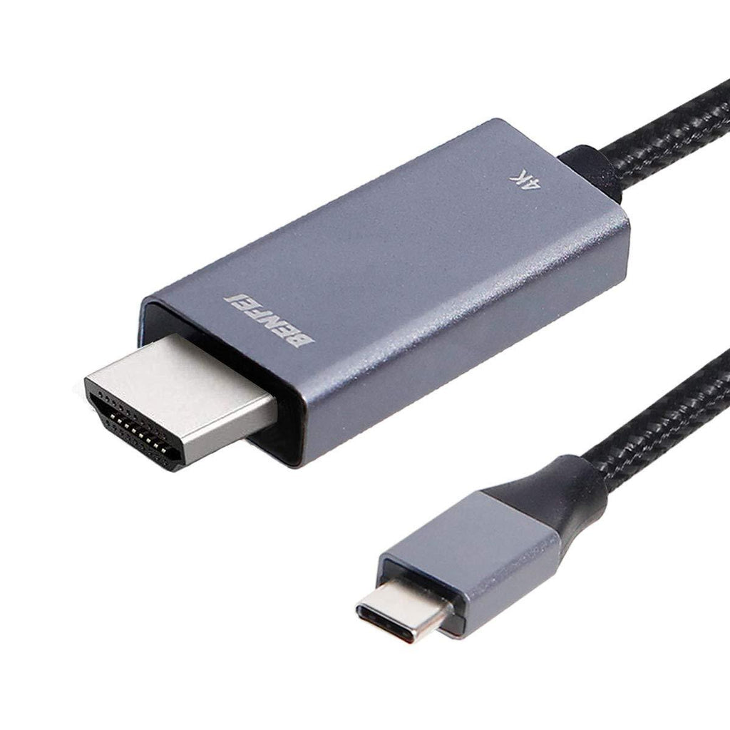 USB C to HDMI Cable, BENFEI 4K@60Hz USB Type-C to HDMI Cable [Thunderbolt 3] Compatible for MacBook Pro 2019/2018/2017, Samsung Galaxy S9/S8, Surface Book 2, Dell XPS 13/15 and More - 6ft, Gray