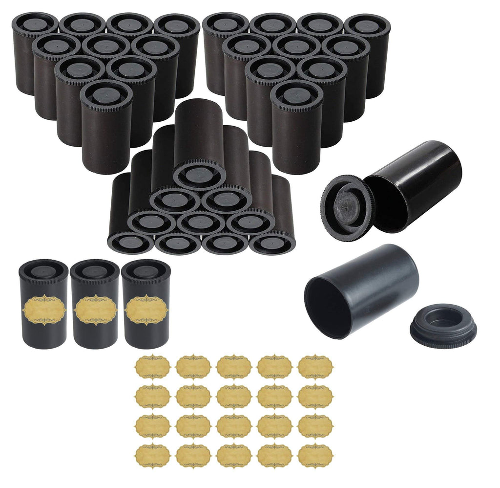 Film Canister with Caps for 35mm Film (Black 30)
