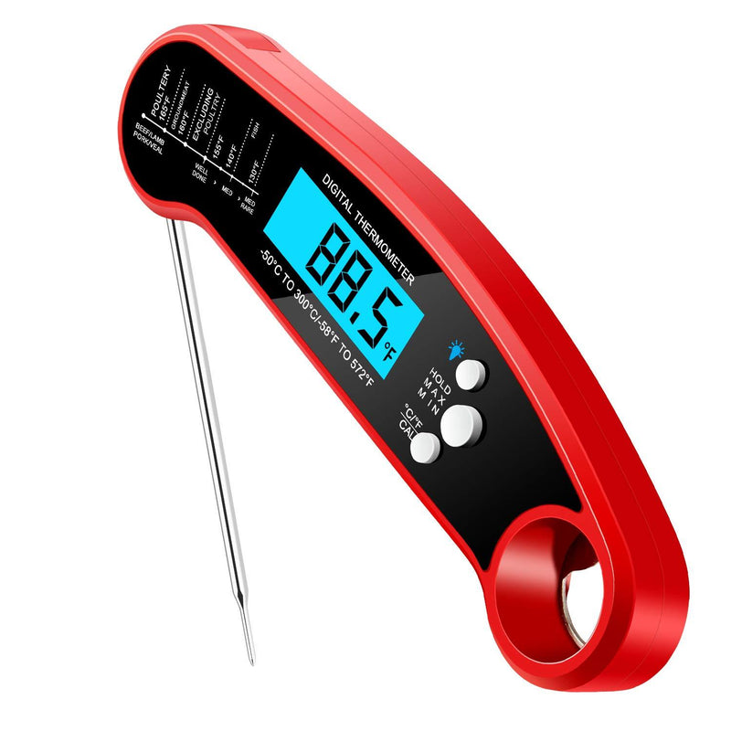 SKERYBD Digital Meat Thermometer for Cooking and Grilling, 2s Instant Read & High Accuracy & IP67 Waterproof, for Kitchen Food Candy