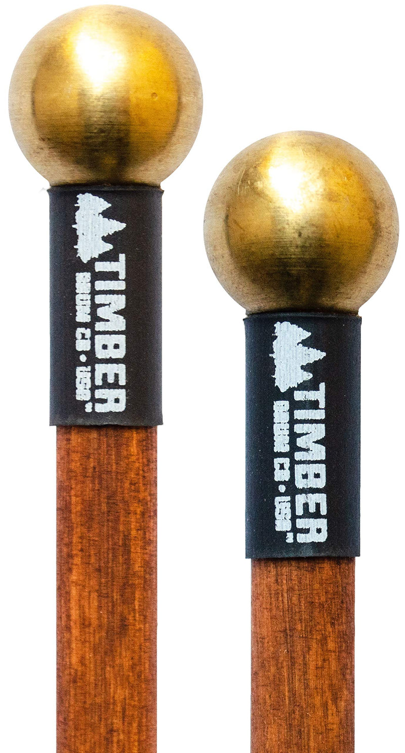 Timber Drum Co. Timber (Made in U.S.A.) Brass Mallets with Birch Handles-for Playing, Bell Tree & Crotales (TB3M)