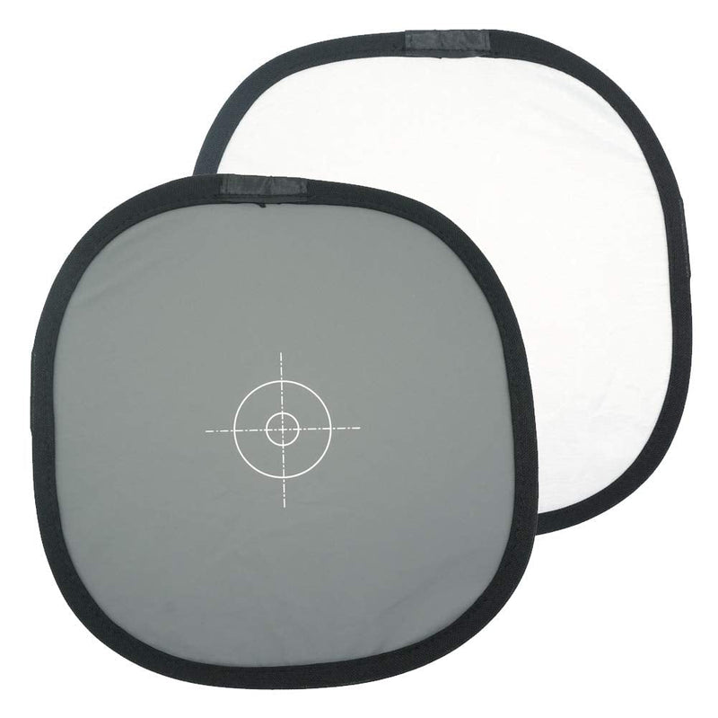 Foto&Tech Double-Sided 18% Gray Card and White Balance Disc, Gray and Neutral White Panel with Nylon Bag and Cable Tie, Collapsible Reference Reflector Focus Board for Camera Photography (12"/30cm) 12"/30cm