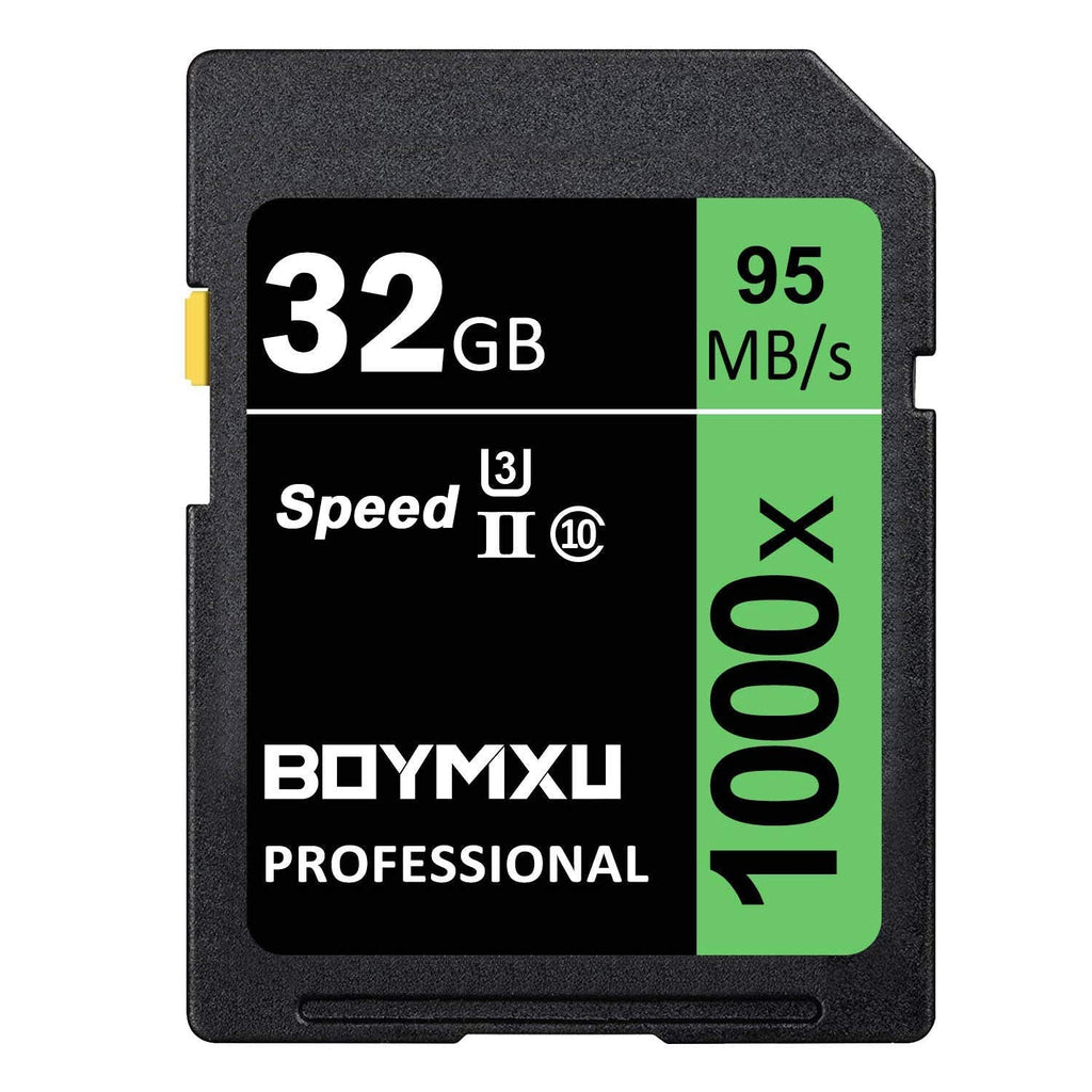 32GB Memory Card U3, BOYMXU Professional 1000 x Class 10 Card U3 Memory Card Compatible Computer Cameras and Camcorders, Camera Memory Card Up to 95MB/s, Green/Black 32GB GREEN