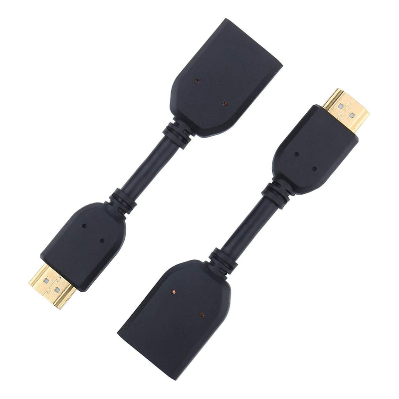 HDMI Extension Cable - iGreely Gold Plated 4" HDMI Male to Female Extender Adapter Supports 4K & 3D for Google Chrome Cast, Fire TV Stick, Roku Stick Connection to TV 2Pack