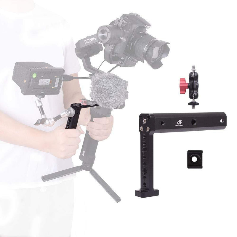 DF DIGITALFOTO Vision Hold Plate Grip Extension Rods Bar Monitor Mount Accessories Compatible with Ronin S/SC,RSC2/RS2,DJI RS2, Gimbal Setup Mounting Microphone