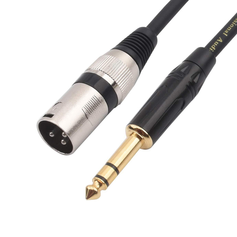 [AUSTRALIA] - DISINO 1/4 Inch TRS to XLR Male Balanced Signal Interconnect Cable Quarter inch to XLR Patch Cable - 3.3 Feet 3 feet 