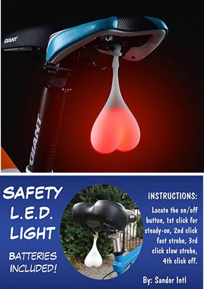 Sandor Intl Bicycle Safety Gear Blinking red LED Light/Night Riding Visibility Bike Hanging Balls Tail Light