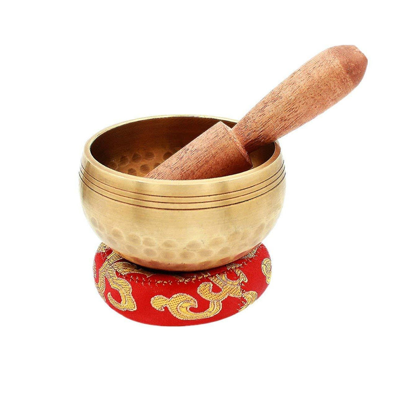 Tibetan Meditation Singing Bowl Set With Mallet & Silk Cushion - Excellent Resonance Healing & Meditation Chakra Healing, Prayer,Yoga, and Mindfulness