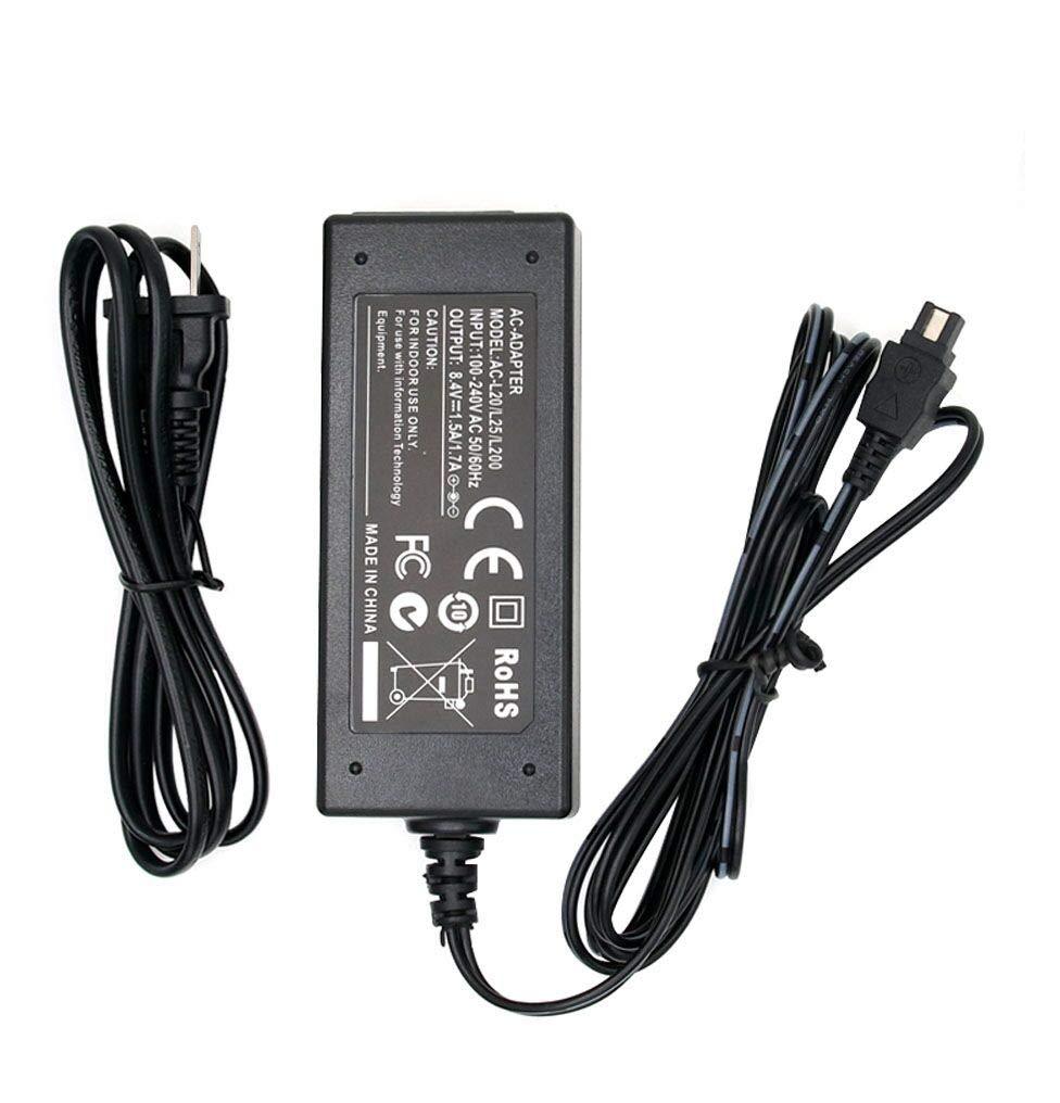 New AC-L200 AC Power Adapter Charger Replacement for Sony AC-L200 AC-L200C L200D AC-L25 AC-L25A AC-L25B AC-L25C for Sony Handycam DCR-DVD7 DVD105 DVD108 DVD203 DVD205 DVD305 DVD308 DVD610 Camcorder