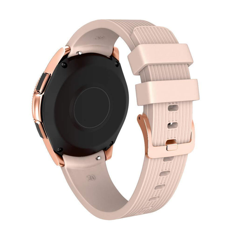 NotoCity 42mm Samsung Galaxy Watch band Compatible Silicone Watch Band 20mm Band for Samsung Gear Sport/Garmin Vivoactive 3/Huawei 2 Smartwatch (Rose gold, Small) Rose gold
