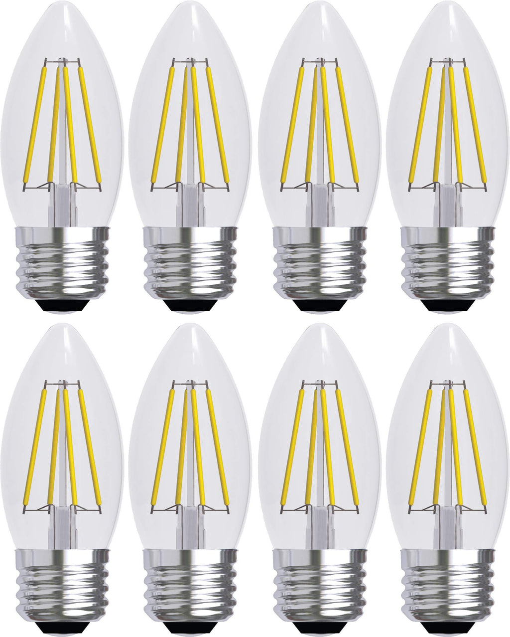 GE Lighting Refresh HD LED 5.5-watt (60-watt Replacement), 500-Lumen Candle Light Bulb with Medium Base, Daylight, 8-Pack 8-Pack Standard 60-Watt