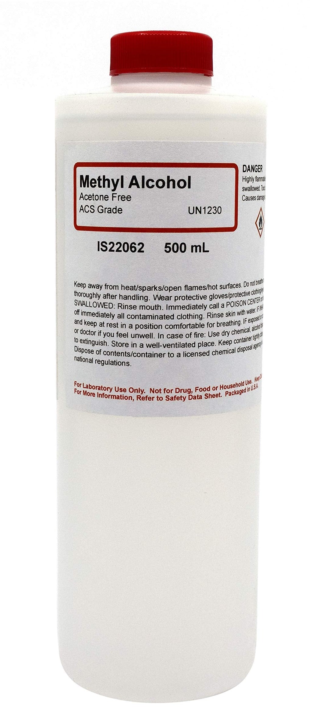 ACS-Grade Methyl Alcohol, 500mL - The Curated Chemical Collection