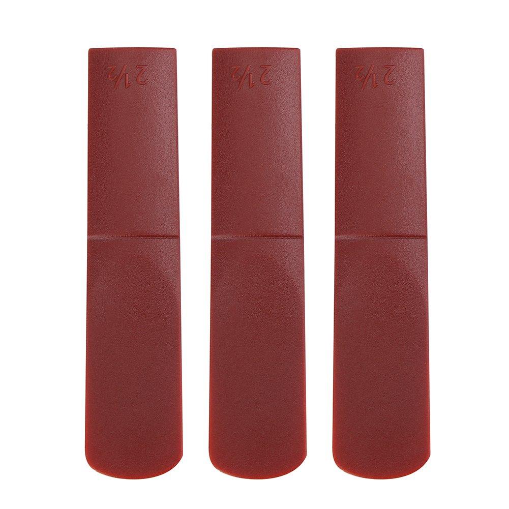 Alto Saxophone Reeds 3pcs 2.5 Resin Alto Saxophone Mouthpiece Reeds for Alto Sax Red