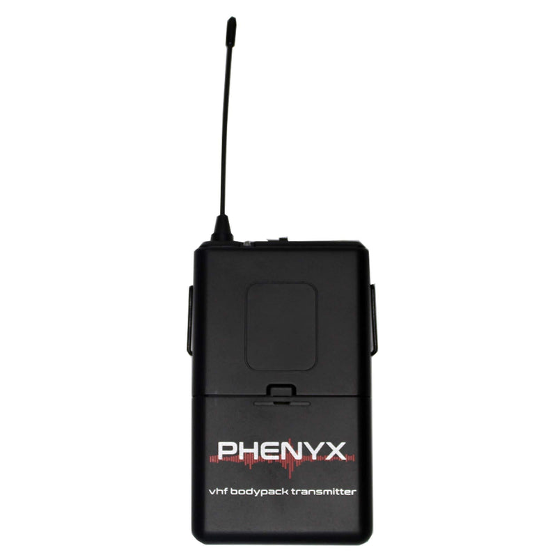 Phenyx Pro Wireless Bodypack Transmitter Compatible with Receiver PTV-2000, Channel A (Black)