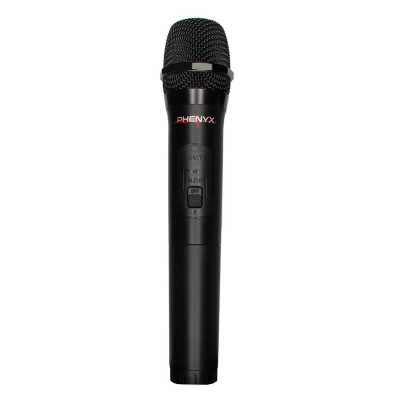 [AUSTRALIA] - Phenyx Pro VHF Handheld Microphone Transmitter Compatible with PTV-2000, Channel C (Black) Handheld Mic CH C 