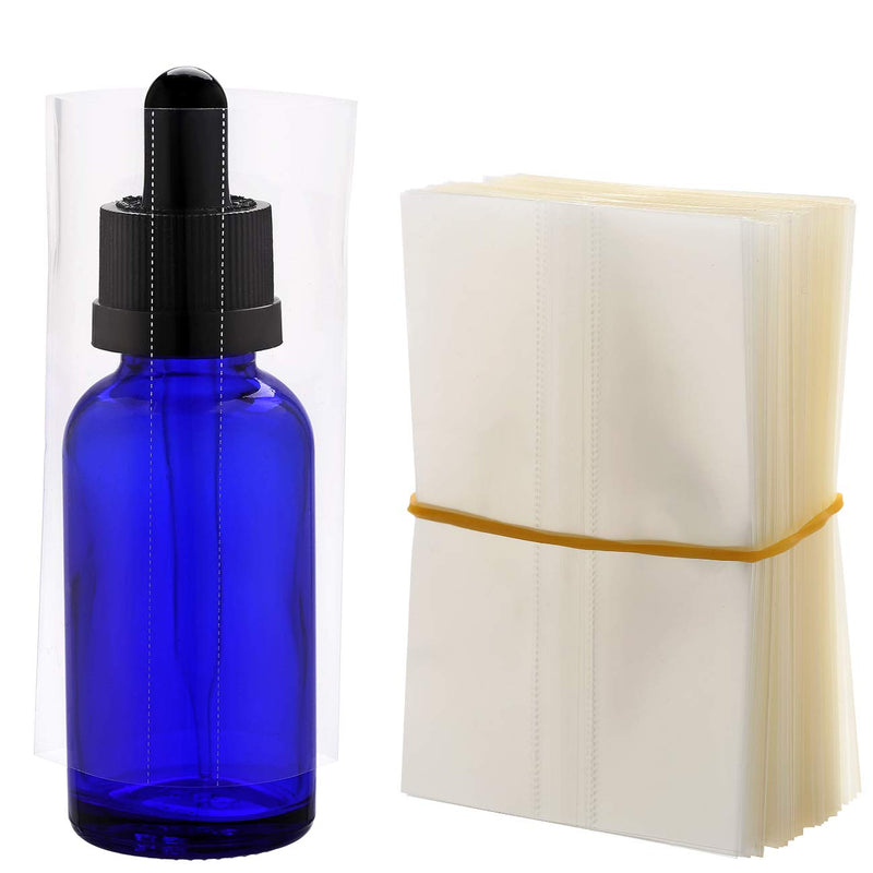 200Pcs PVC Heat Shrink Wrap Film for Glass Bottles 30ml, Clear Heat Shrink Wrap/Shrink Wrap Bottle 2.16X3.42 Inch