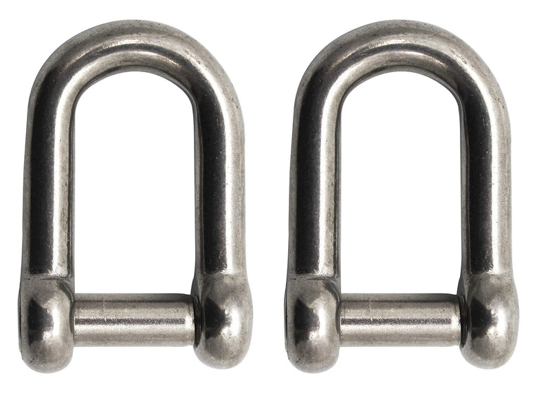 Extreme Max 3006.8396.2 Stainless Steel D Shackle with No-Snag Pin, 5/16", 2-Pack 5/16"