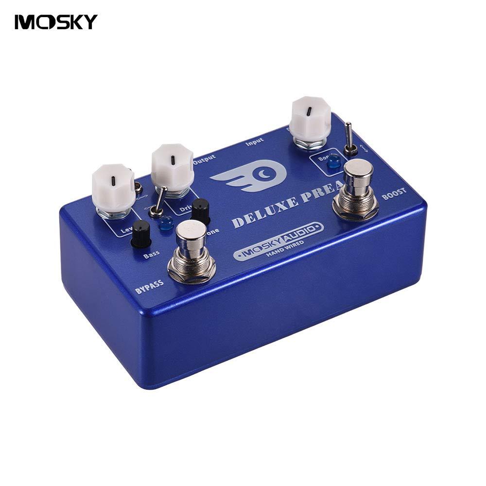 MOSKY DELUXE PREAMP 2-in-1 Guitar Effect Pedal Boost + Classic Overdrive Effects