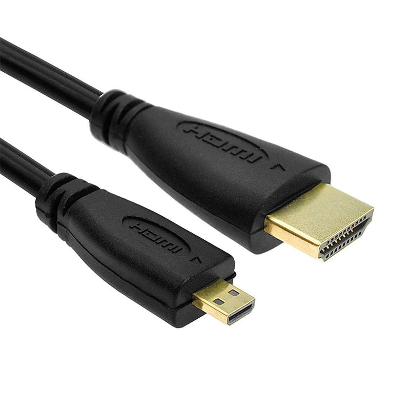 Gold Plated Micro HDMI to HDMI Cable, Supports Ethernet, 3D, 4K and Audio Return, 17 Feet 5M/16.4Feet