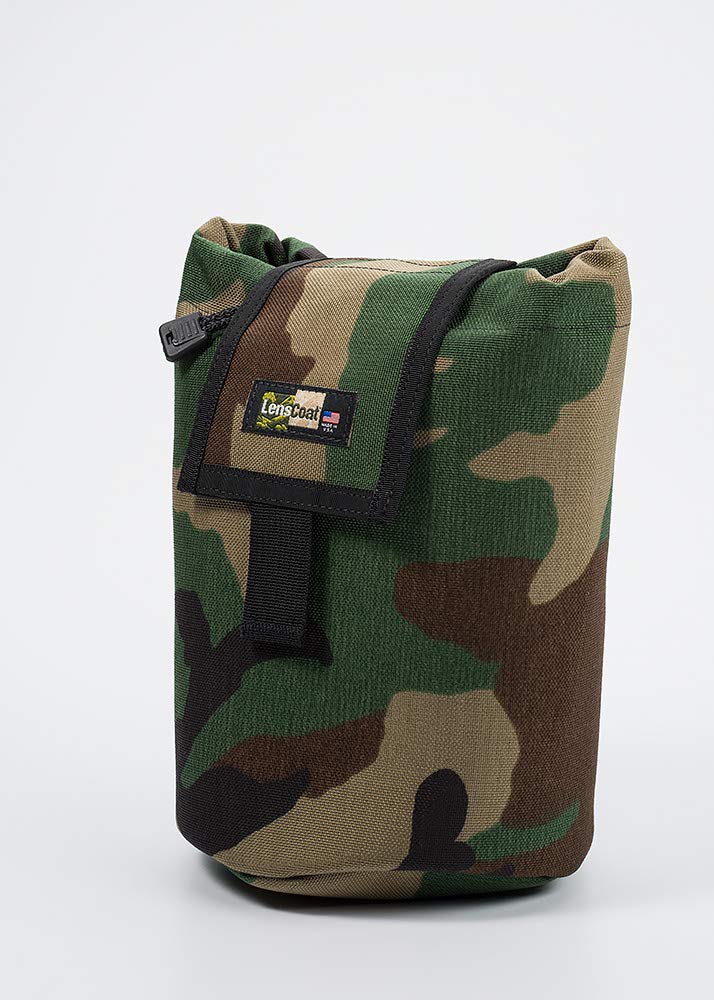 LensCoat LensPouch Camouflage Lens Protection Roll Up Molle Pouch Large, Forest Green (lcrulfg)