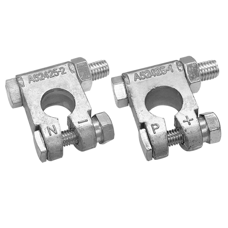 Ampper Military Spec Battery Terminal End, Top Post Battery Terminal Set for Marine Car Boat RV and Vehicles (1 Pair) 1 Pair