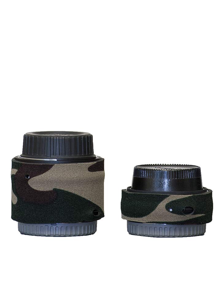 LensCoat Cover Camouflage Neoprene Lens Cover Protection Nikon Teleconverter Set III, Forest Green (lcnexIIIfg)
