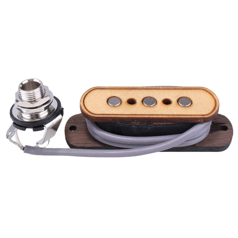 3-string Cigar Box Guitar Pickup 6.35mm Interface Maple Wood Guitar Pickup for 3-string Cigar Box Guitar Pickup