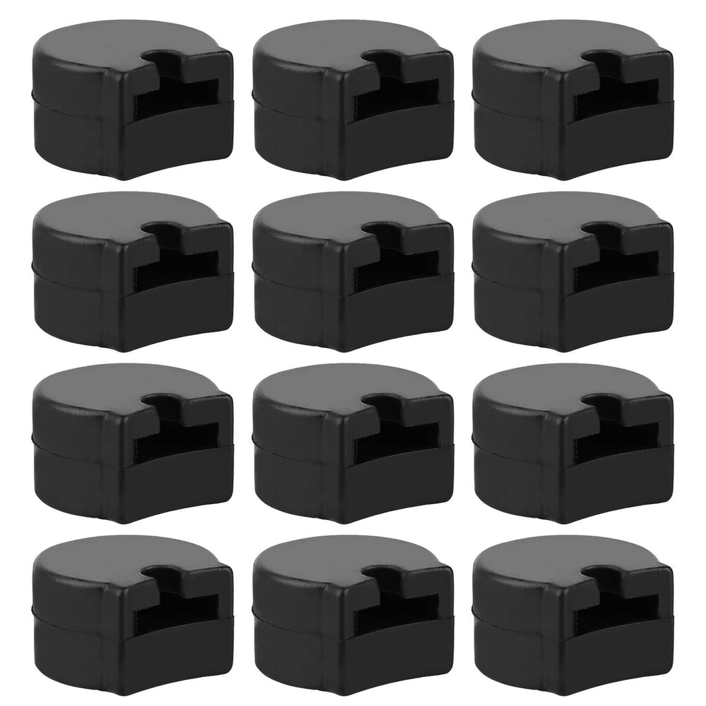 Clarinet Thumb Rest Cushion Protector 12PCS Comfortable Black Rubber Thumb Rest Cushion Protector for Clarinets