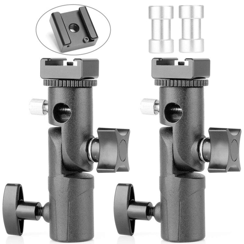 Updated Version Flash Bracket-ChromLives Light Stand Flash Mount Cold Shoe Flash Stand Photography Camera Umbrella Holder Bracket E Type for DSLR Camera Canon Nikon Pentax Olympus Nissin Metz and DSLR
