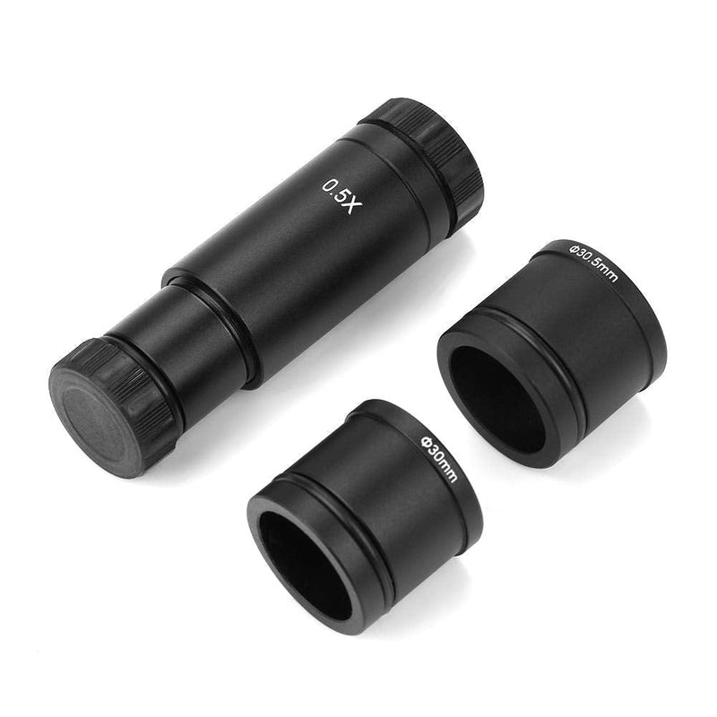 Microscope Adapter 0.5× C-Mount Lens Adapter Set 23.2mm/30mm /30.5mm Ports for CCD Camera and Digital Eyepiece