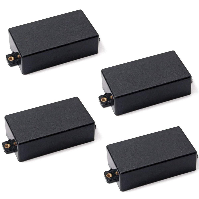 Timiy Black Plastic Sealed Humbucker Pickup Cover fit SQ ST Pickup Guitar Parts - Pack of 4