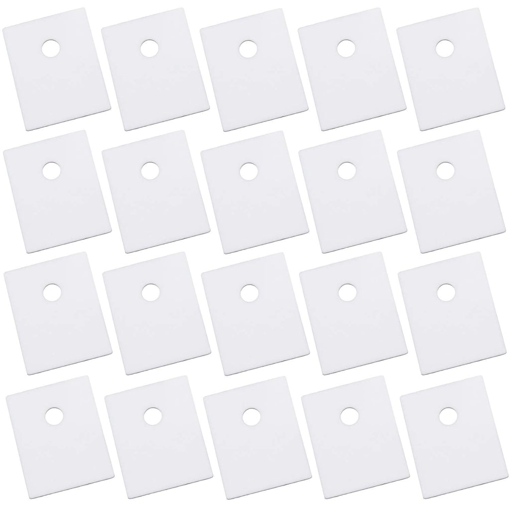 Xiaoyztan 100 Pcs TO-3P Alumina Ceramic Insulator Pads, Power Devices Heatsink Insulation Pad for MOS Transistor IGBT Transistor Heat Sink, 20 x 25 mm