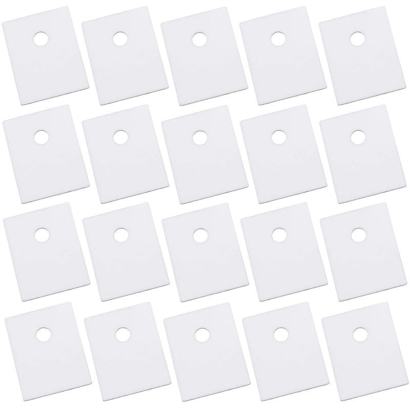 Xiaoyztan 100 Pcs TO-3P Alumina Ceramic Insulator Pads, Power Devices Heatsink Insulation Pad for MOS Transistor IGBT Transistor Heat Sink, 20 x 25 mm