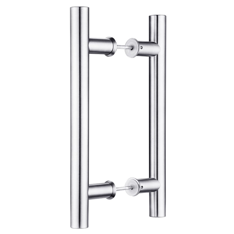[AUSTRALIA] - EaseLife 12" Stainless Steel Double Sided Push Pull Door Handle,H Shape Sliding Door Handle,Brushed,Fit for Glass Door Wooden Door 1 12inch 