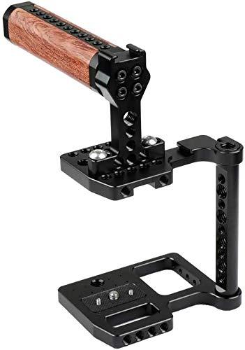 CAMVATE Professional Cage with Wooden Top Handle for BMPCC 4K(Blackmagic Pocket Cinema Camera 4K)