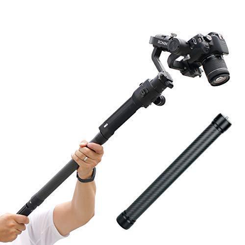 Professional Carbon Fiber Extension Monopod Pole Stick Rod 1/4''Compatible for ROMIN SC 2 DJI Ronin S Ronin SC Moza Zhiyun Crane 2 Crane M2 Crane 3 FeiyuTech Gimbal