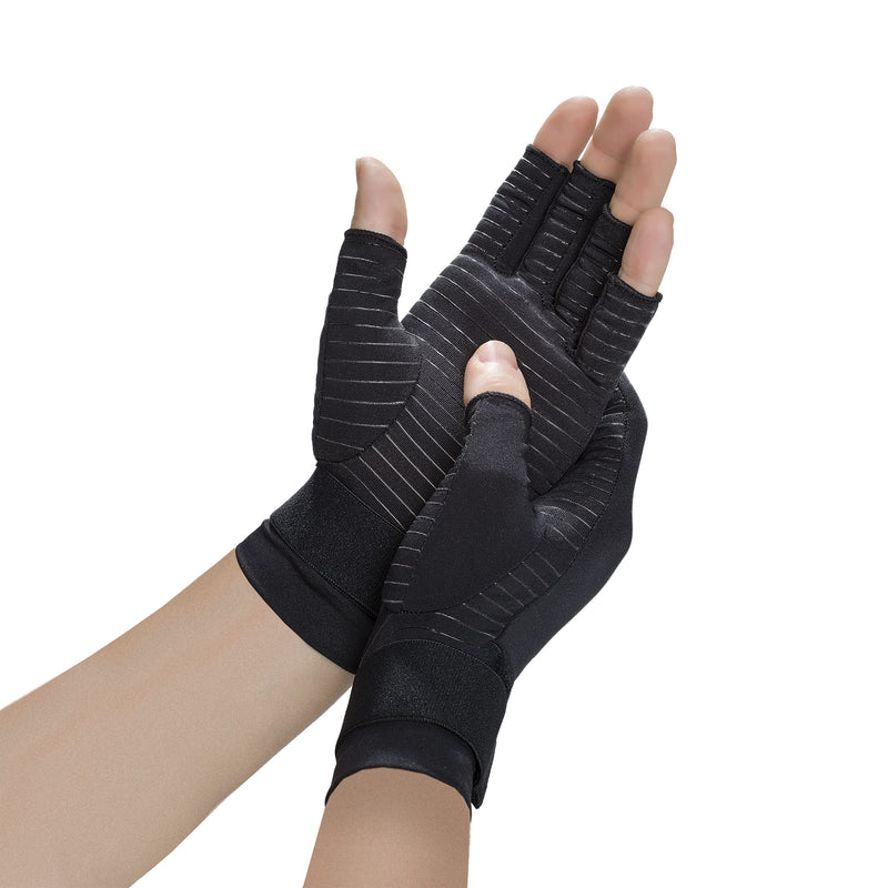 Copper Fit Unisex Hand Relief Compression Gloves Large/X-Large (Pack of 1) Black