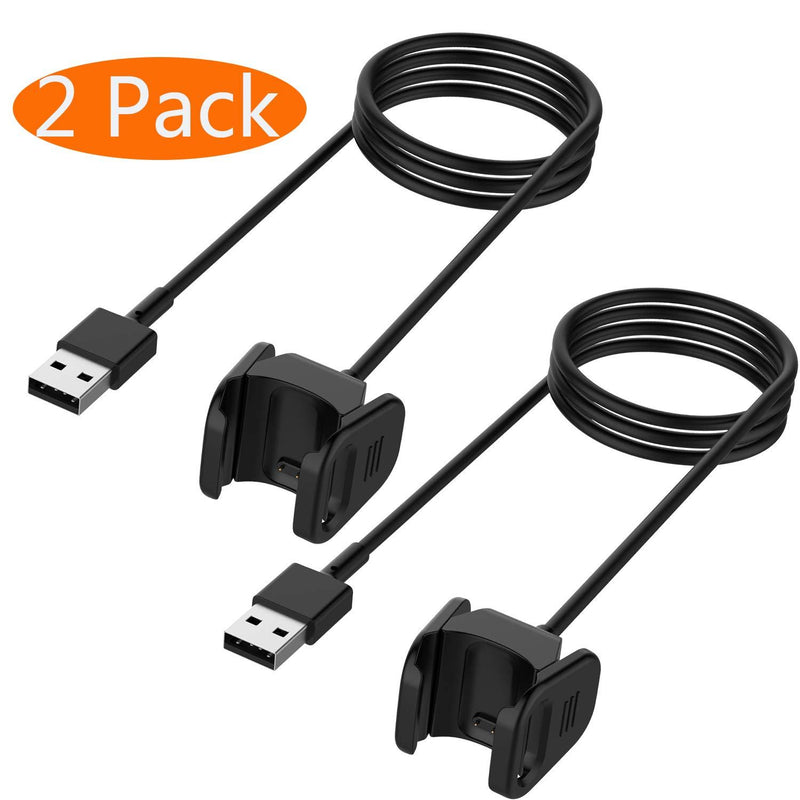 Compatible with Fitbit Charge 3/Charge 4 Charger, 2-Pack 3.3ft Replacement USB Charging Cradle Adapter Charger Cable for Fitbit Charge 3/Charge 3 SE /charge 4 Tracker Smartwatch Charge 3 2-Pack