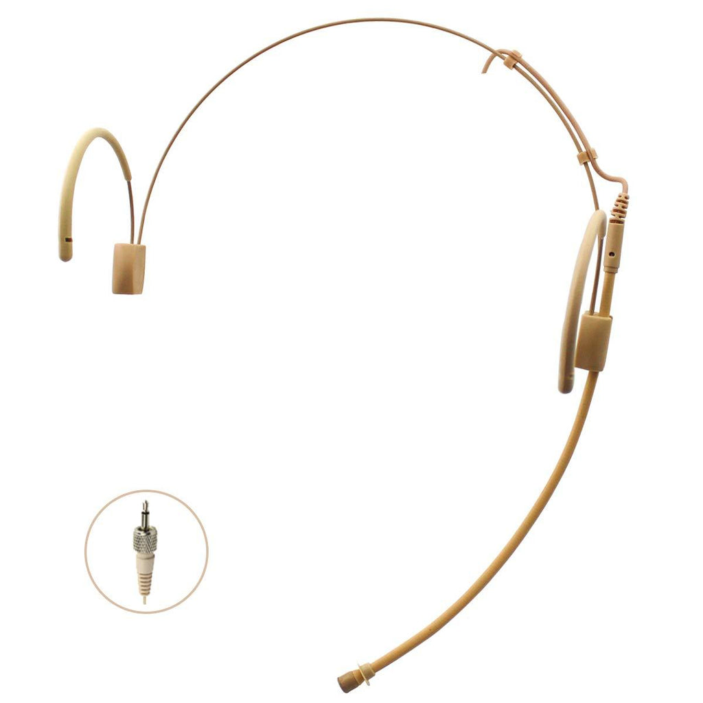 [AUSTRALIA] - Pro Earhook Headset Headworn Microphone JK MIC-J 060 Compatible with Sennheiser Wireless Bodypack Transmitter - 1/8'' TRS Locking Screw Plug 