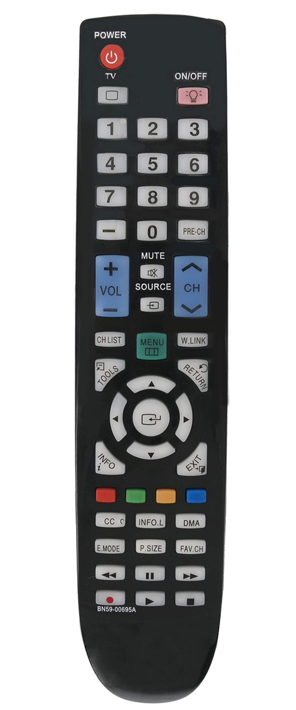 New BN59-00695A Replaced Remote fit for Samsung TV HL50A650 PN63A760T1FXZA LN37A530P1FXZA LN32B550K1FUZA LN52A630M1FXZA PN63A650 PN50A650T1F PN58A650 PN58A650T1F HL56A650C1F HL56A650 Pn50a650