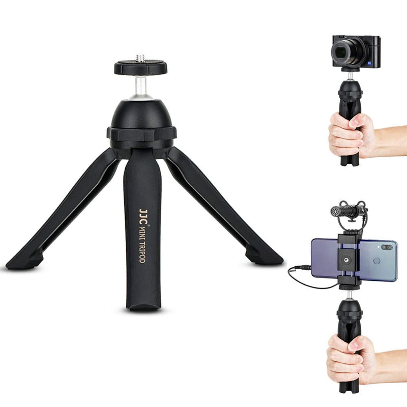 JJC Deluxe Mini Cell Phone Tabletop Tripod with Cold Shoe, Portable Handheld Tripod Kit for iPhone Android Phone Compact Camera Camcorder DJI Osmo Mobile 2 Stabilizer Action Camera & Mini Projector