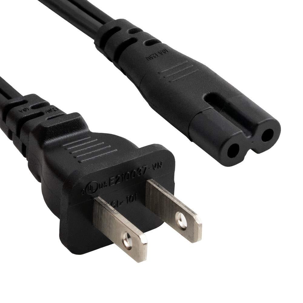 Cable Leader 18 AWG Notebook Power Cord, Non-Polarized (IEC320 C7 to NEMA 1-15P) UL Listed (6 Foot (1 Pack)) 6 Foot (1 Pack)