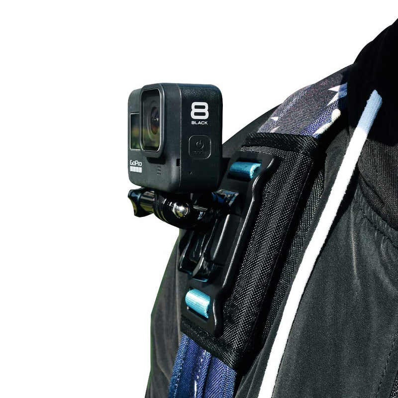 SUREWO Backpack Shoulder Strap Mount with Adjustable Shoulder Pad and 360° Rotating Base Mount Compatible with GoPro Hero 10/9/8/7/6/5 Black,DJI Osmo Action 2,Insta 360 ONE R and Most Action Cameras