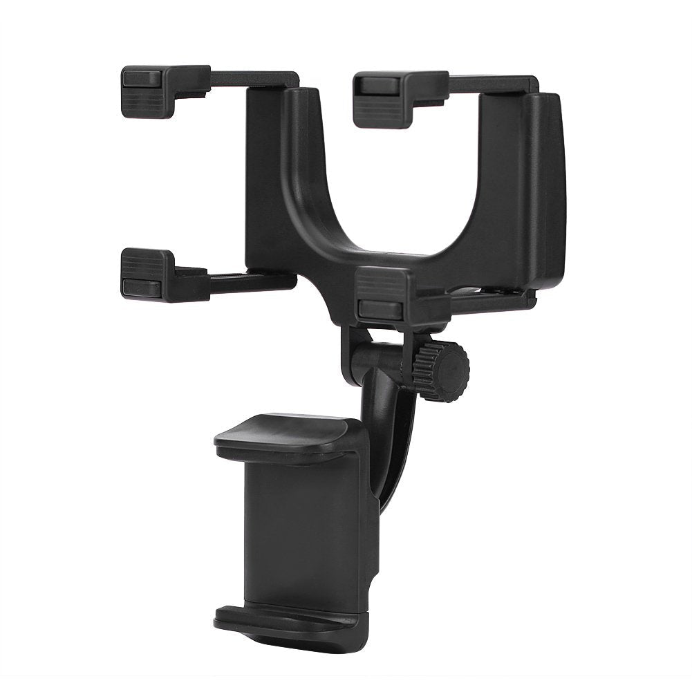 360° Rearview Mirror Mount Grip Clip, Car Rear View Mirror Mount Phone Holder Stand Mount for Cell Phone GPS